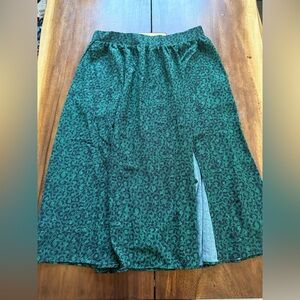 Torrid Green Patterned A-Line Skirt